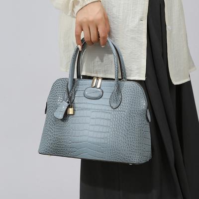 2025 New Fashion Simple Crocodile Pattern Shell Bag Large Capacity Shoulder Bag Messenger Bag Portable Handbag