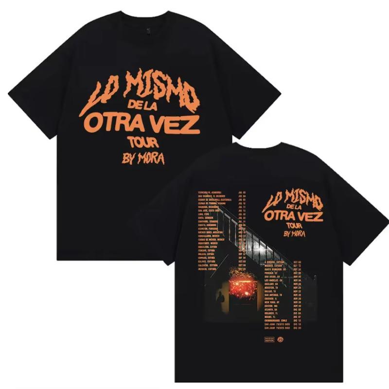 Rapper MORA Album Tour 2025 Merch Tee Shirt Unisexs Women Harajuku Fashion Vintage Tshirt Summer Casual Cotton Oversized T Shirts