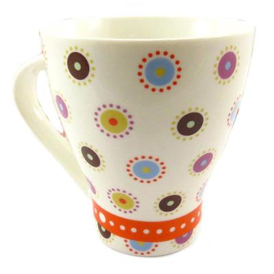 [Q8821] - Multicolored 'Boho' Ceramic Mug - 10x9 Cm