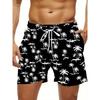 Trendige Strandshorts mit Palmenmuster für Herren Mode Sommer Urlaub 3D Gedruckte Kurze Hose Lässige Übergroße Badeshorts