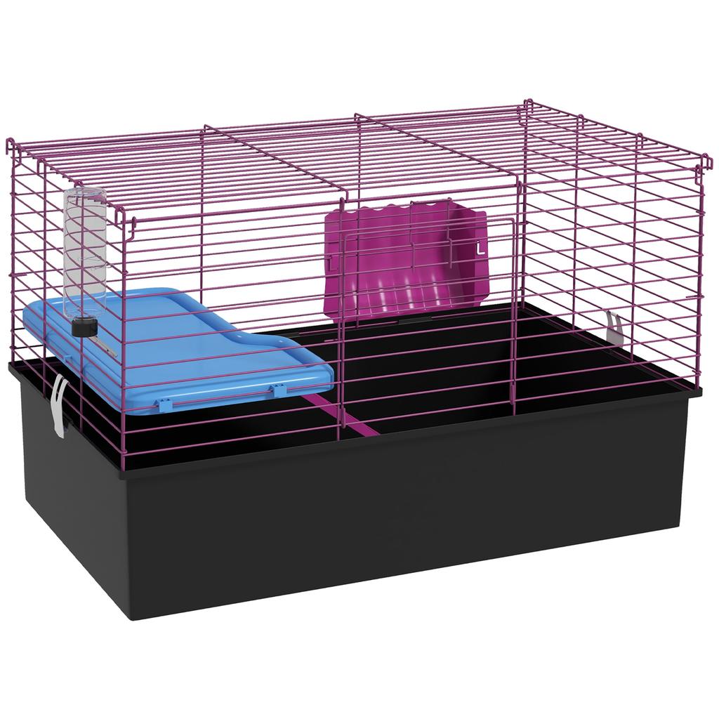 Chinchillas Small Rabbit Guinea Pig Small Animal Cage, Pet Playhouse, with Platform, Ramp, 71 X 46 X 47cm