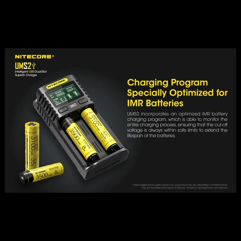 NITECORE UMS2 USB Dual-slot Intelligent Battery Charger
