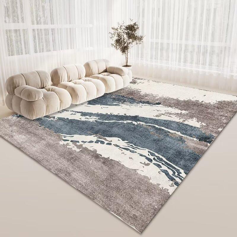 Simple Crystal Velvet Carpet, Living Room Coffee Table Dirt-Resistant And Easy To Take Care Of Floor Mat, Hotel Lobby Homestay Floor Mat