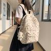 Großes Fassungsvermögen Schleifenmuster Schultasche Mehrere Fächer Rucksack Blumenmuster Rucksack Reise
