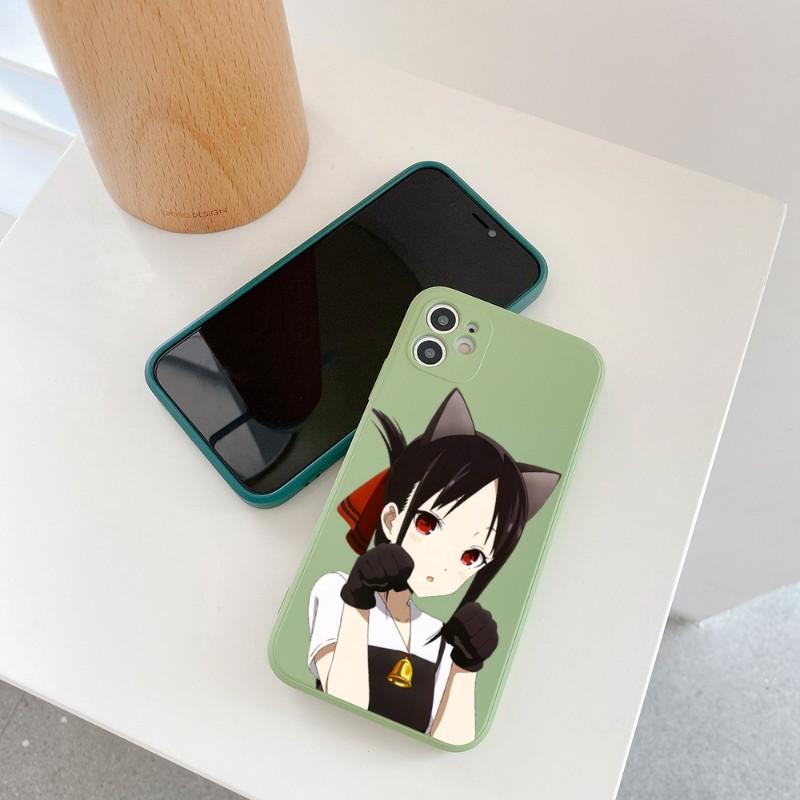 Anime Kaguya Sama Lk Pouzdro na telefon pro iPhone 11 12 13 Pro Max X XR XS Max 6 6S 7 8 Plus SE 2022 Tekuté Čtvercové Barevné Pouzdro na telefon
