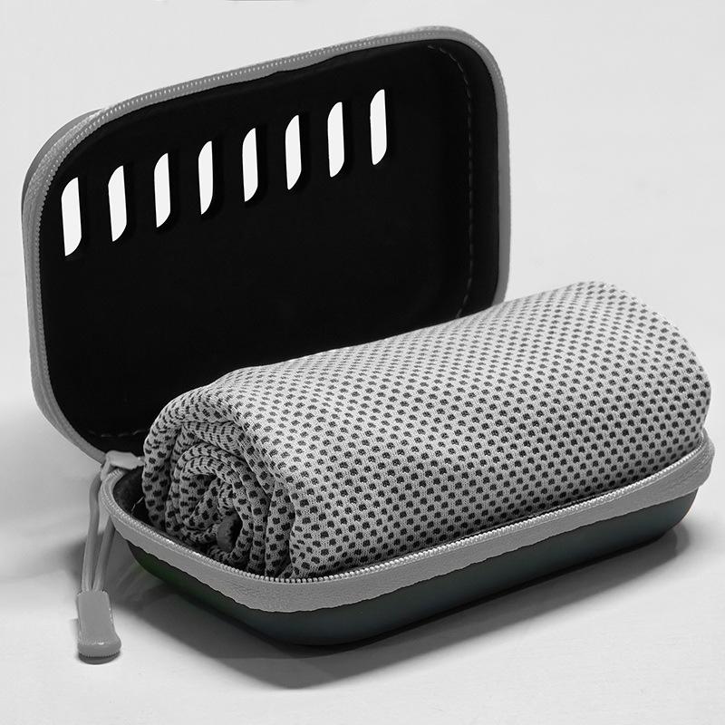 Camping Koeldoeken met EVA-etui, Compacte & Draagbare Reis IJshanddoek Sneldrogende Handdoeken voor Sport, Gym, Wandelen en Yoga