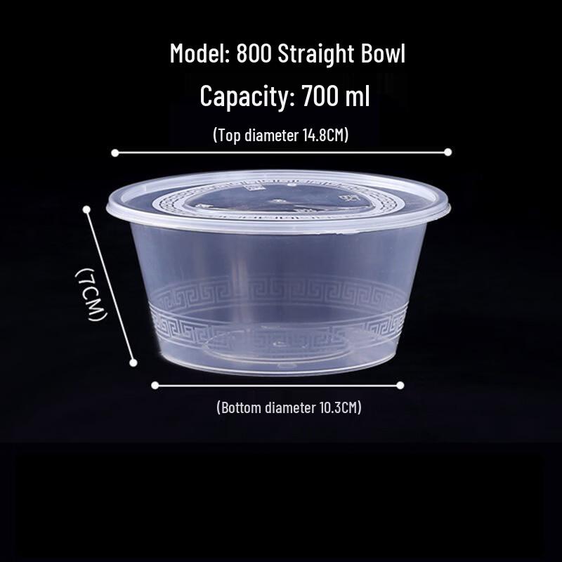 

Disposable Round Plastic Takeaway Bowl with Lid