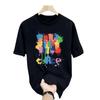 Herren T-Shirt mit kurzen Ärmeln Herren Trend Lässig Koreanische Version Baumwolle Rundhals Gedrucktes T-Shirt mit kurzen Ärmeln