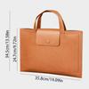 Large Capacity A4 Leather Document Bag Magnetic Button Simple Double Layer File Folder Elegant Lightweight
