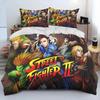 Street Fighter Retro Game Gamer Comforter Bedding Set,Duvet Cover Bed Set Quilt Cover Pillowc
