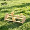 Poultry Coop Perch Wooden Chick Stand, Pine Wood Chicken Roosting Bar, Semi-Circular Backyard Accessories Toy Jungle Gym for Brooder Parrots