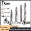 304 Stainless Steel Phillips Flat Head Self-Tapping Screws M2/M3/M4