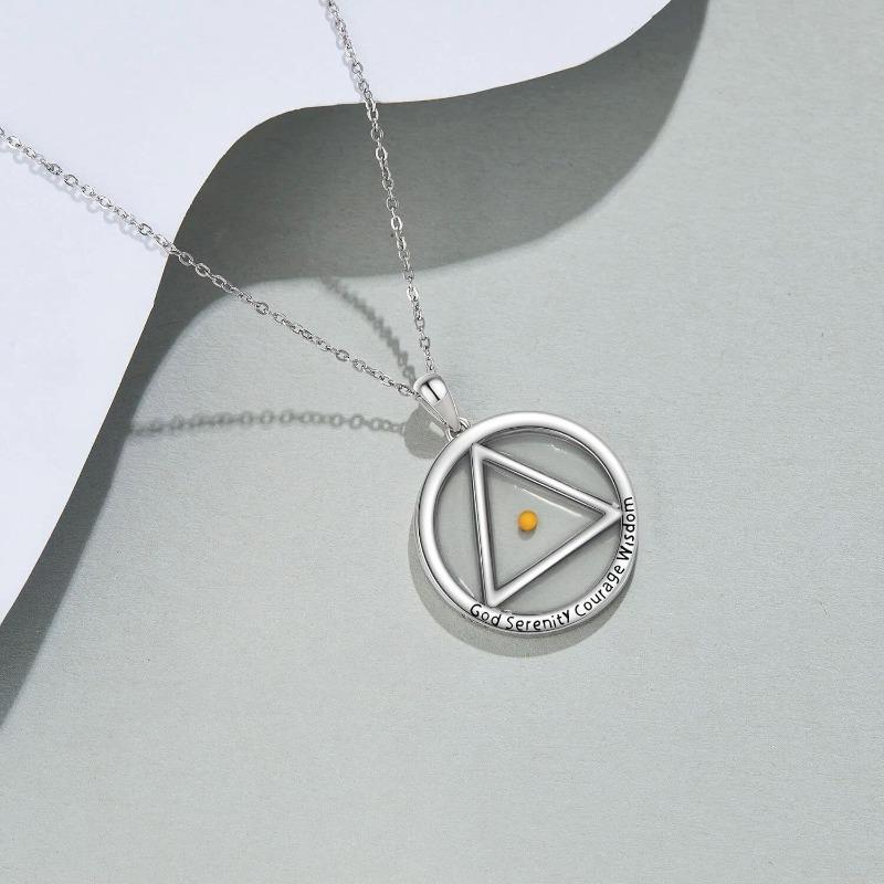 Simple Minimalist Stainless Steel Geometric Pendant Necklace For Women