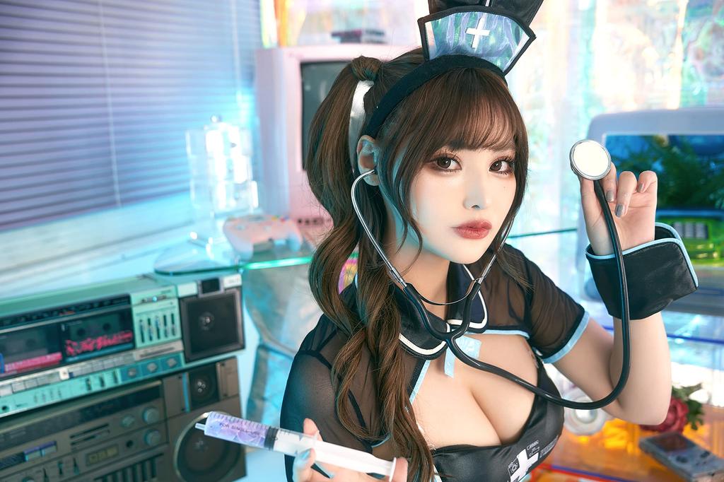 Clearstone Neo Bunny Cosplay Halloween Mechanic Nurse Black Women's