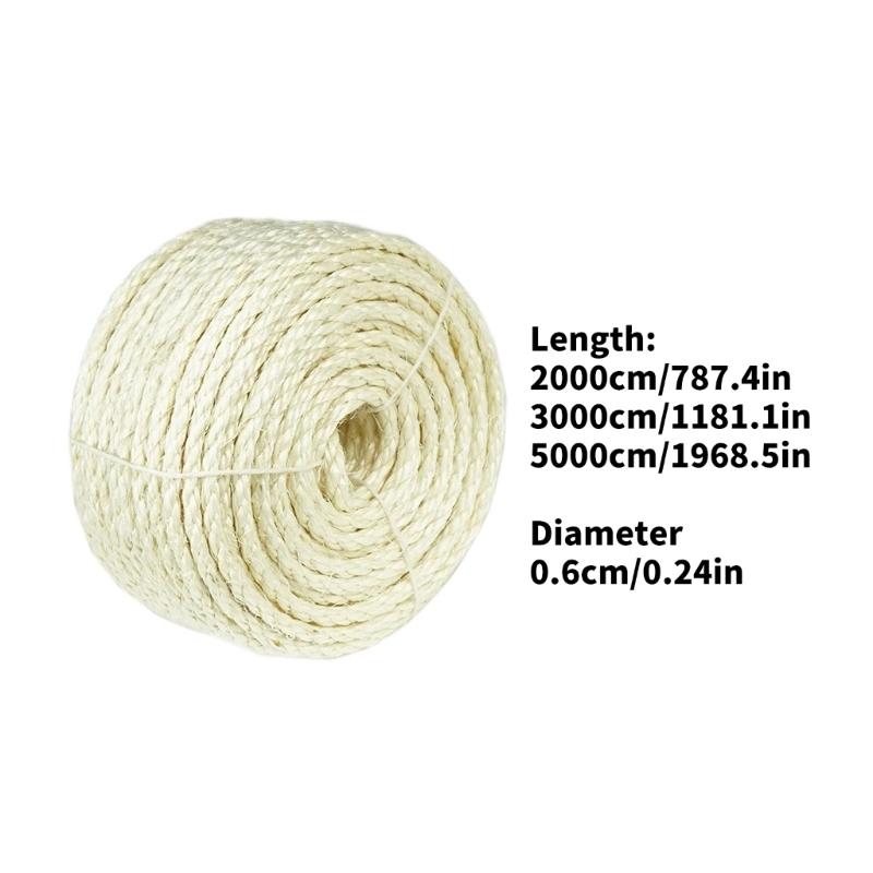 Thick Natural Rope For Rebuilding Cats Scratching Post And Crafting Engaging Creative Pet Climbing Tree Accessories