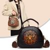 Exquisite Hand-Tooled PU Bag with Deer Design – Vintage-Inspired Crossbody and Top-Handle Bag for Women