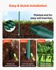 Garden Stakes, 50 Pack, 1170 Mm, Plastic Coated Metal Tomato Stakes, Garden Sticks for Plants Support, with Pointed End and Non-Slip Bumps for Growing