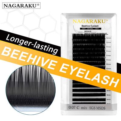 Extensión de pestañas NAGARAKU Laser Beehive Pestañas de visón sintético de mayor calidad y duración más larga