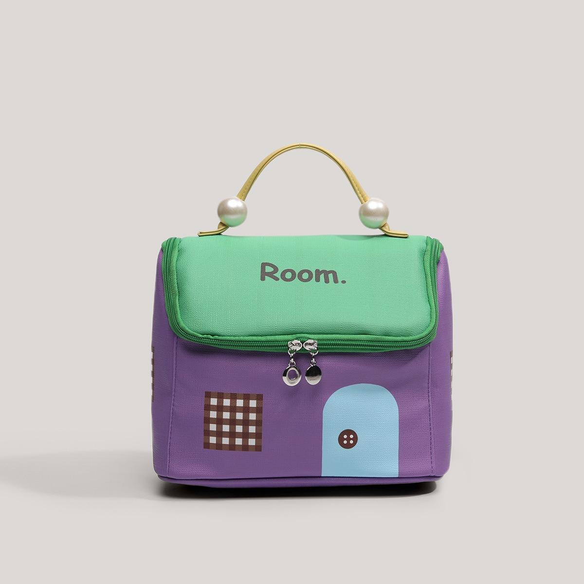 

Handbag for Women Travel Portable Makeup Case Cosmetic Organizer Small Waterproof Clutch Bag for Business Trips циан