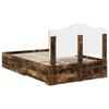 Bed Frame Smoked Oak 120 x 190 cm Engineered Wood