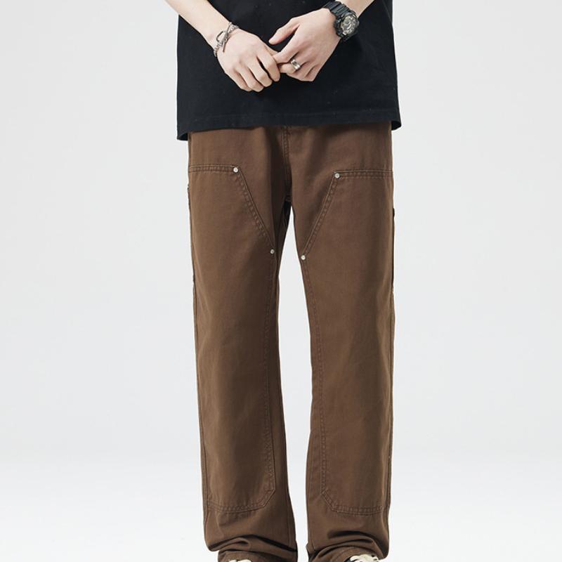 

Осенние Новые Прямые Джинсы Мужские Уличные Свободные Ретро Брюки Лесоруба 38