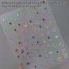 Gold Silver Love Star Moon Geometric Lines Necklace Stamping Retro Soft Self Adhesive Nail Art Sticker Manicure Decal