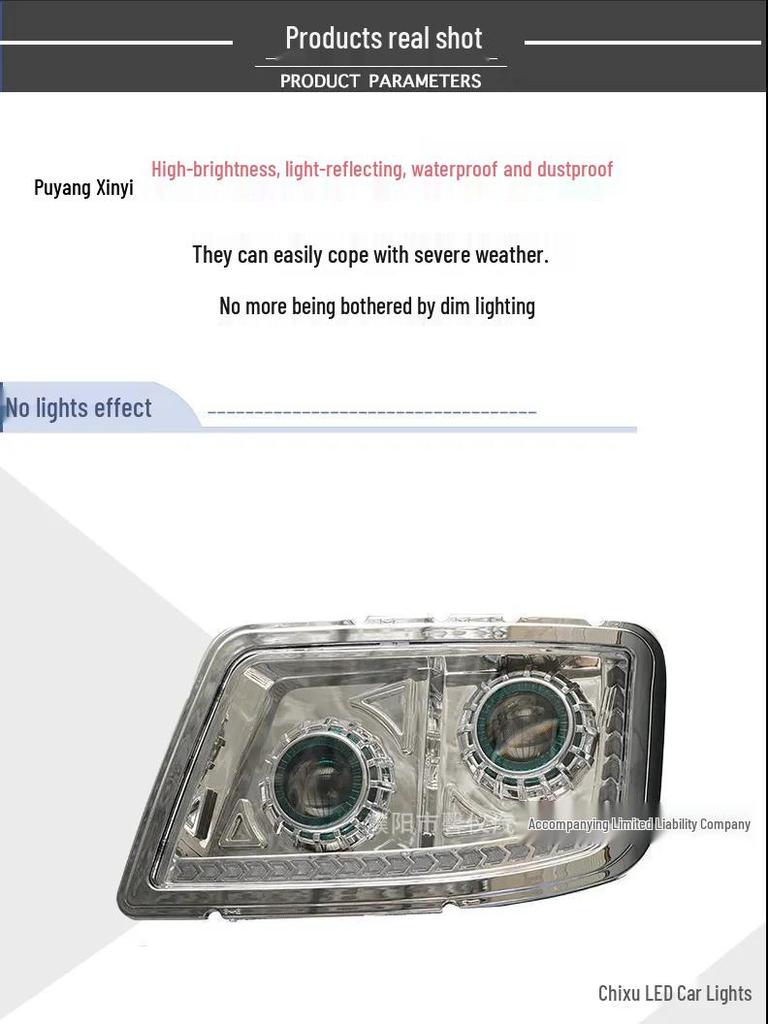 Ouman 19-21 GTL LED Dual-Lens Headlight Assembly with Flowing Turn Signal & Daytime Running Light