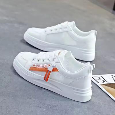 Foreign Trade Reservation White Shoes Women's Shoes 2025 Summer New Women's Shoes Popular Breathable Mesh Sports Board Shoes