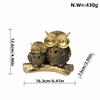 Rattan Eulen Ornamente Statue Weinschrank Dekoration Heim Büro Harz Handwerk Geschenk