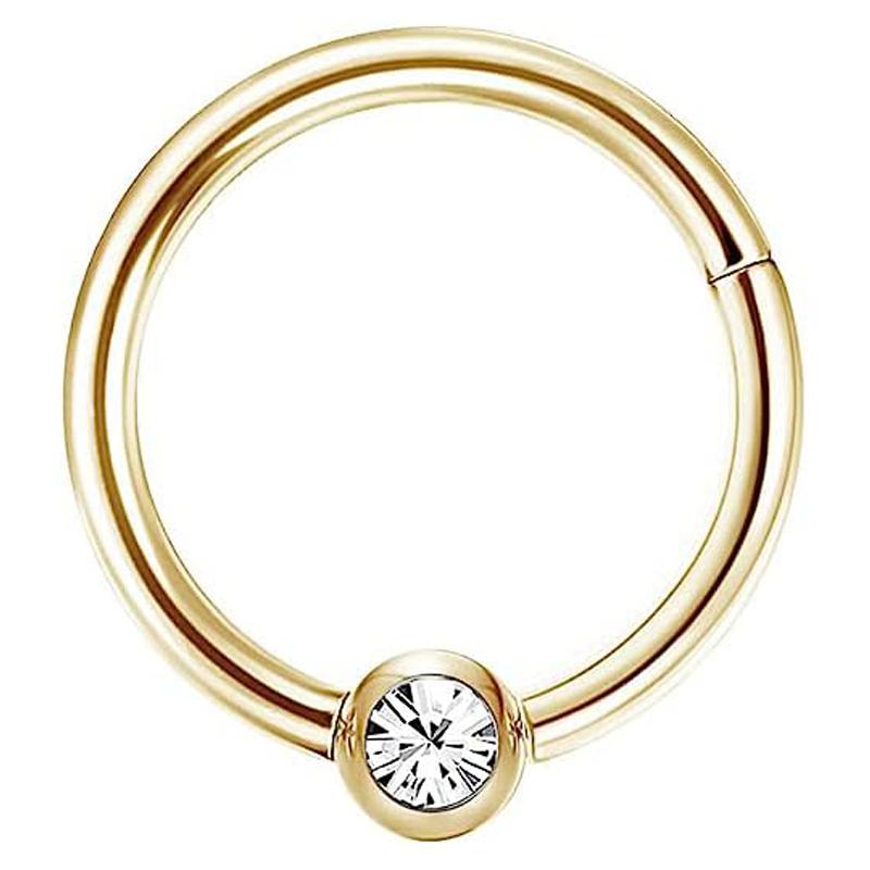 Drperfect 1 Stück Chirurgischer Stahl Nasenring für Damen Herren Septum Ring Clicker Conch Helix Knorpel Ohrringe Piercing Schmuck