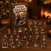 Decoraciones Lindas de Cachorros 2026 Calendario de Adviento de Perros, Calendario de Cuenta Regresiva de Navidad de 24 Días con 24 Adornos Decorativos Festivos de Temática Otoñal, Dibujos Animados de Acrílico 2D