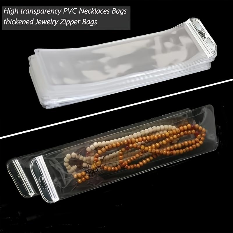 50 Pcs/set Clear PVC Ziplock Bags Resealable High Transparency Thickened with Aluminum Foil Seal for Fountain Pen Lip Jewelry.