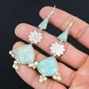 Sisters Day Deal 925 Sterling Silver Amazonite Gemstone Dangle Wife New Earrings