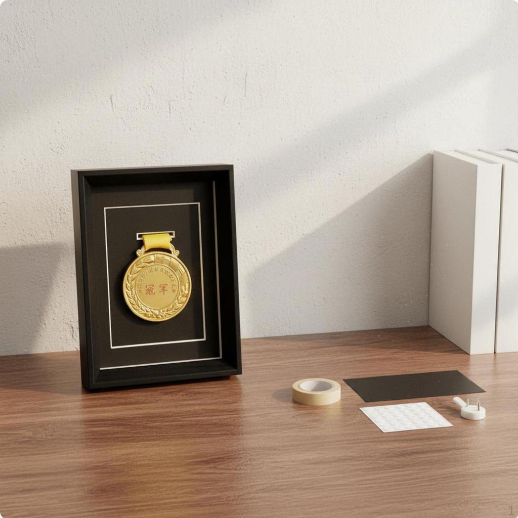 Medaillen-Display-Rahmen Hohe Klarheit Panel Abstand Herausforderung Halter Ideales Geschenk Sportauszeichnung