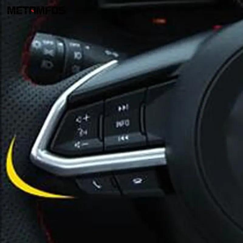 For Mazda 3 2017 2018/For Mazda 2 -/For Mazda 6 CX-3 2018-2024 CX-5 2017-2024/CX-9 2016-2024 Steering Wheel Cover Trim