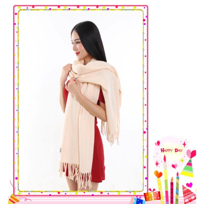 Camel Solid Color Scarf Autumn and Winter Warm Thickened Imitation Cashmere Shawl Dual-use Tassel Men's and Women's Couple Scarf Winter