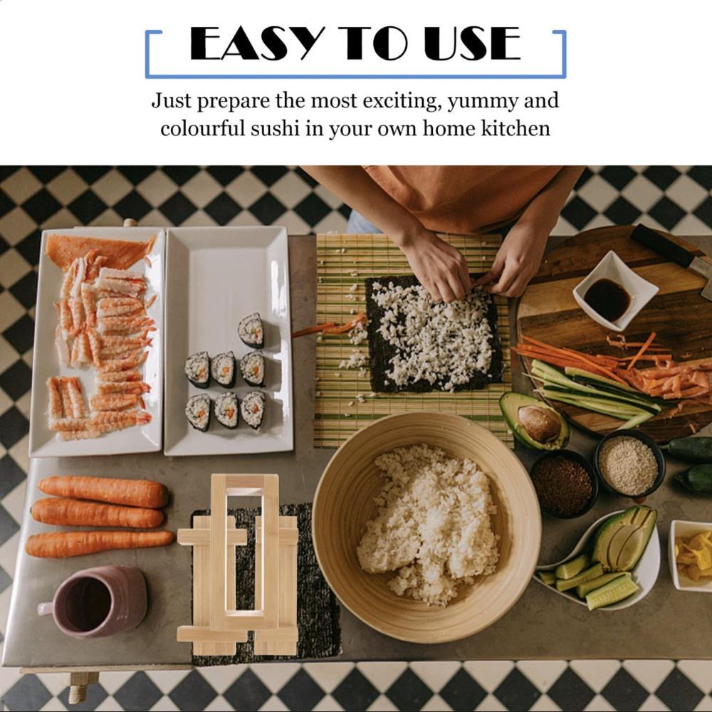 Wooden Thousand Layer Sushi Mold Portable Sushi Press Maker Rice Mold Box Sushi Press Mold  Kitchen
