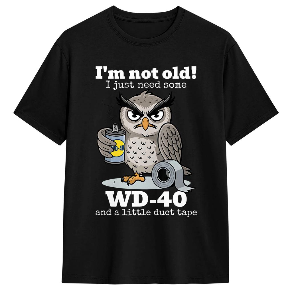 T-shirt Vintage Été Je Ne Suis Pas Vieux J'ai Juste Besoin de WD-40 Un Peu de Duct Tape T-shirts Loisirs 100% Coton Idée Cadeau