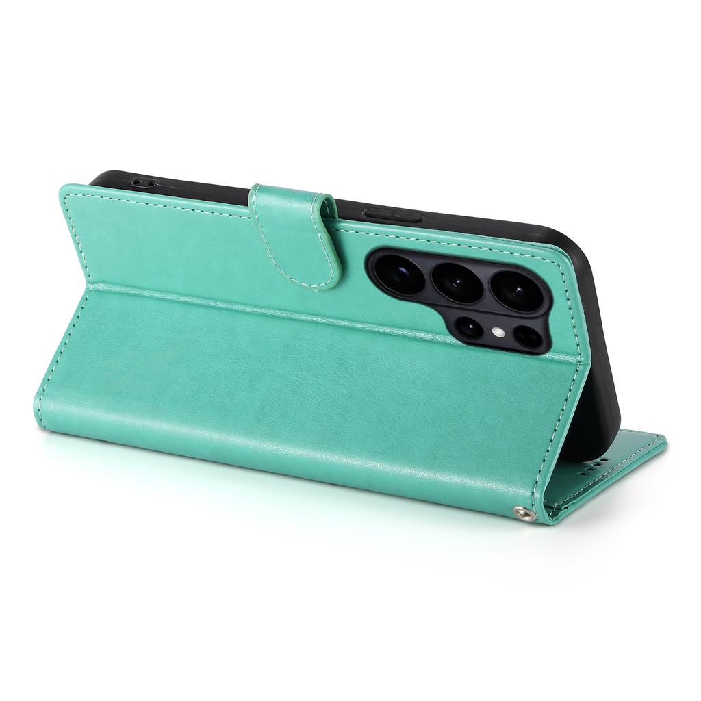 For Samsung Galaxy S26 Ultra Wallet Case Butterfly Floral Imprint PU Leather Phone Cover with Wrist Strap