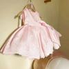 Elegant Dresses Girls Christmas Solid Lace Girl Party Dress Princess Birthday Wedding Costume Clothes