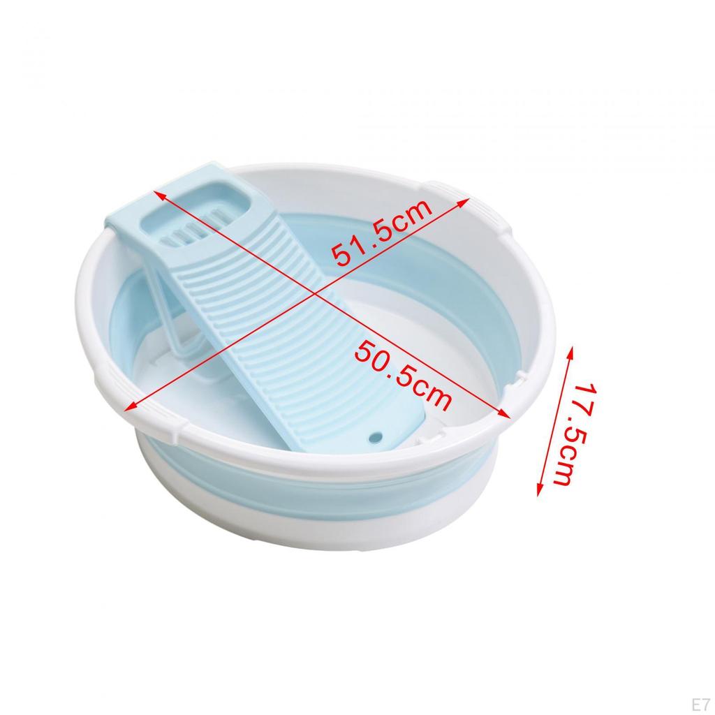 Foldable Washboard Basin for Laundry Hand Wash Board Cleaning Travel Clothes