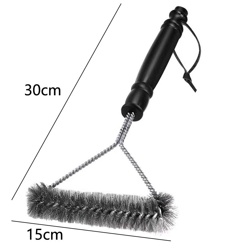 

Steel BBQ Brush Grill and Scraper BBQ Cleaner Brush Perfect Tools Grill Cleaning Brush Ideal Barbecue Accessories Non-stick