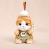Décor Mignon Chat Peluche Poupée avec Coton à Poil Court Pour Cadeau et Collection