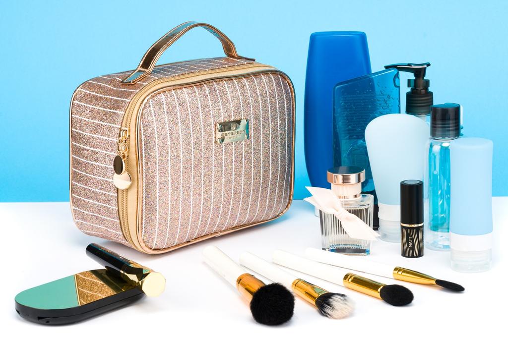 Cosmetic bag PTN KOS-L03-B-7187 gold rose