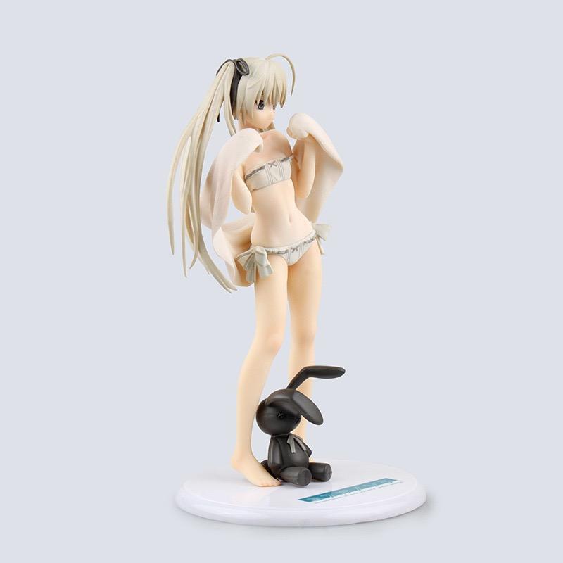 Anime  Pvc Action Figure Cute White Hair Girl Bikini Doll Collectible Model 19cm Toy Computer Ornament Box Packaging