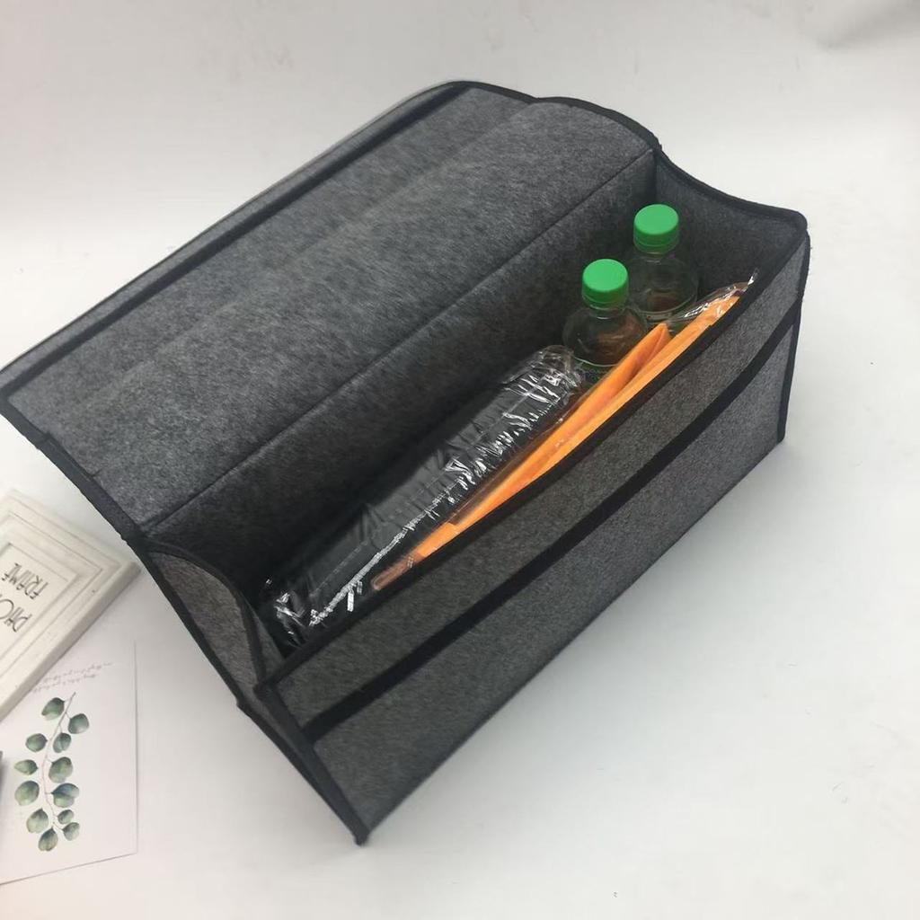 Large Anti Slip Compartment Boot Storage Organizer Tool Car Storage Bag Car Trunk Organizer Soft Felt Storage Box Accessories