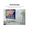 Vertical Laptop Stand Aluminum Alloy Laptop Stand Adjustable Bookshelf Laptop Tablet Holder 2 Slots