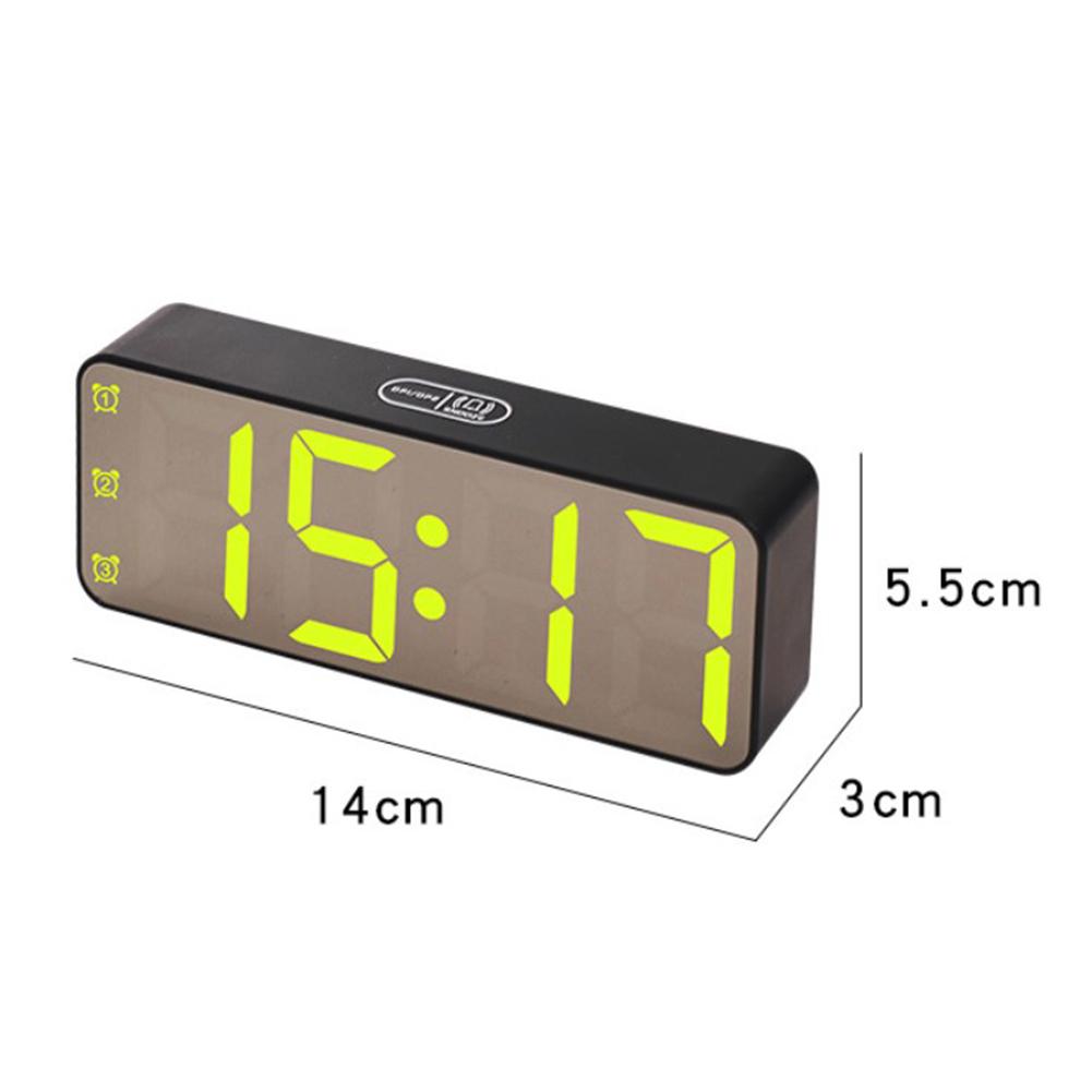 Adjustable Brightness Bedroom Alarm Clock  Large Bold Numbers  Loud Volume  USB Cable   White and Black Colors