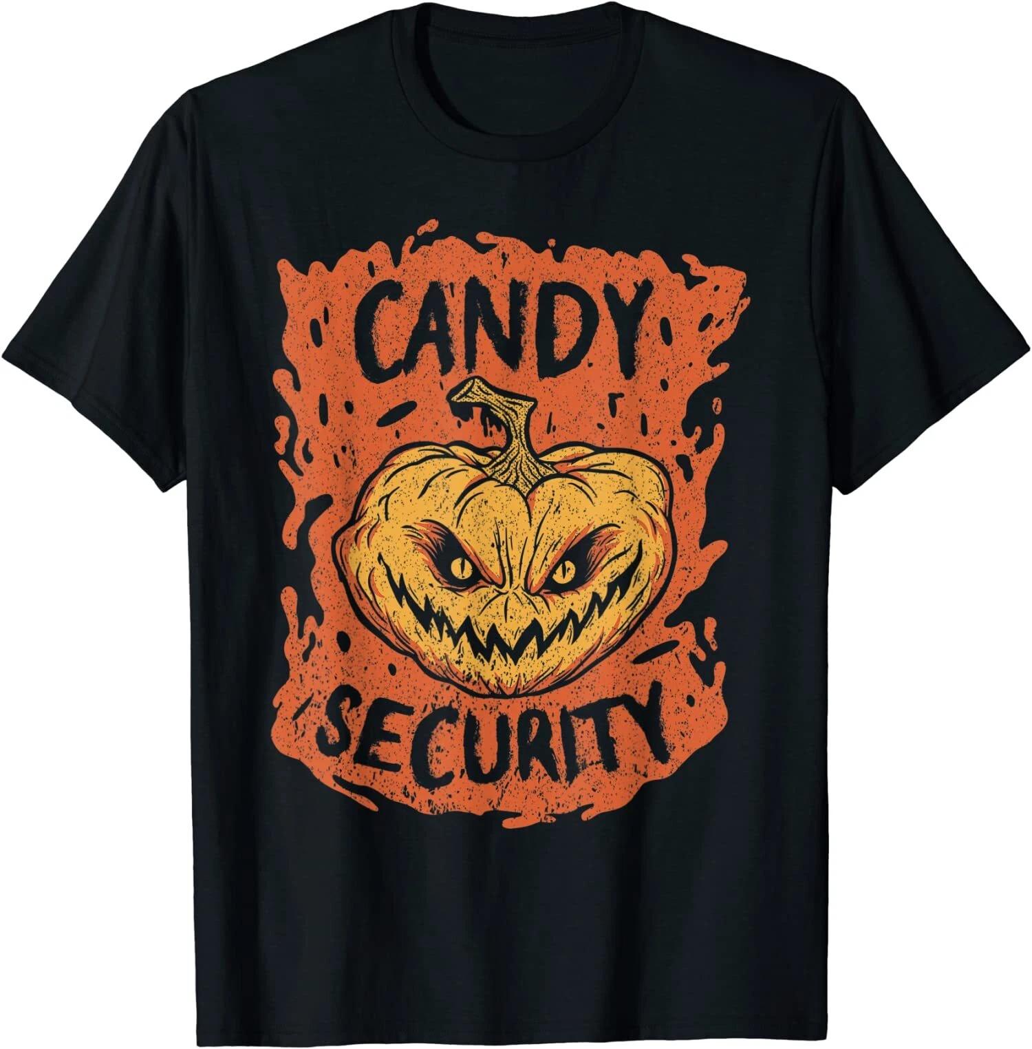 Candy Security Halloween, Funny Halloween T-Shirt XS