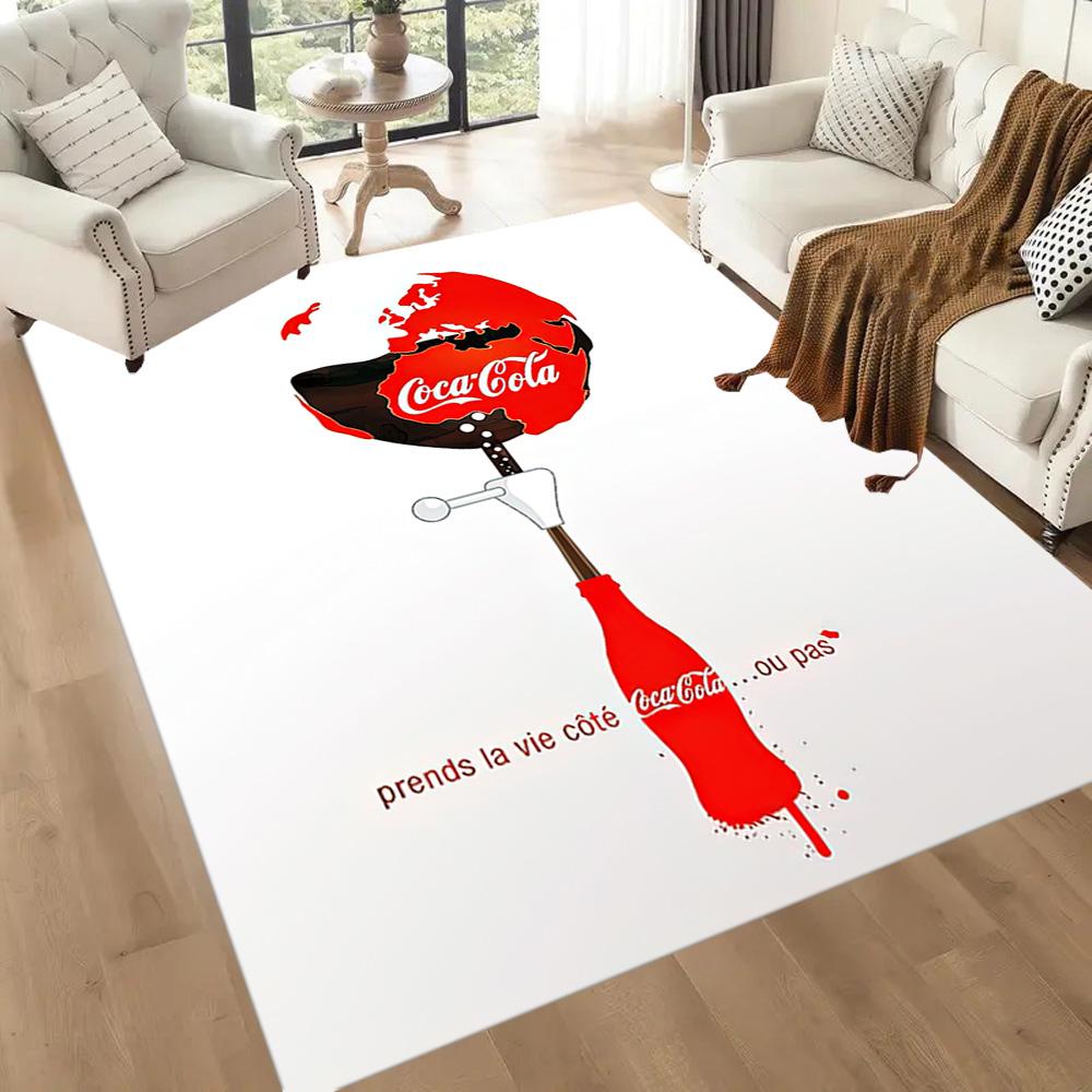 Coca-cola Classic Bottle Cap Square Rugs Are a Great Choice for Living Rooms, Bedrooms, Home Décor, and As Gifts.
